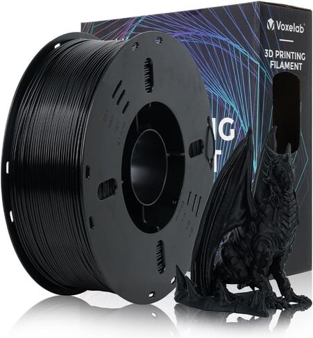 VOXELAB Carbon Fiber ASA Filament 1.75mm,UV/Rain/Heat Resistant Tough 3D Printer Filament, ASA CF Great for Printing Outdoor Functional Mechanical Parts, 1kg Spool (2.2lbs), Carbon Fiber Black in Saudi Arabia