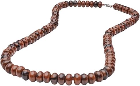 VN Jewelry Handmade Mens Women's Beaded Necklace Chain Tigers Eye Onyx Grey Agate Jasper 8MM Natural Gemstones Healing Crystal Jewelry (Brown Tiger's Eye) in Saudi Arabia
