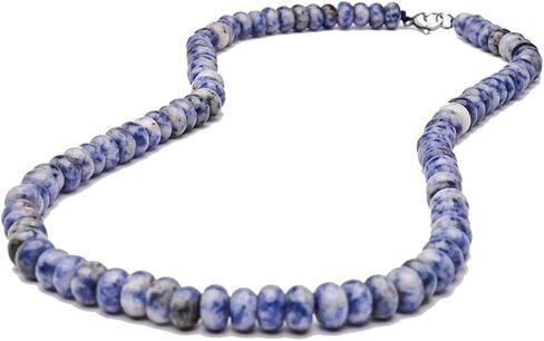 VN Jewelry Handmade Mens Women's Beaded Necklace Chain Tigers Eye Onyx Grey Agate Jasper 8MM Natural Gemstones Healing Crystal Jewelry (Brown Tiger's Eye) in Saudi Arabia