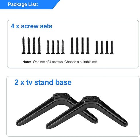 حامل تلفزيون ريموس العالمي متوافق مع تلفزيون TCL 49 50 55 بوصة LED، وأرجل حامل التلفزيون لنماذج تلفزيون TCL 55S401، 50S401، 55S405، 49S405، 55S421، 55S425، 50S425، 50S405، 55S423، 50S523 in Kuwait