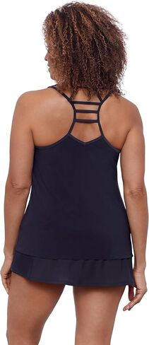 Aqua Green Women's Standard Ladder Trim Racerback Tankini in Kuwait