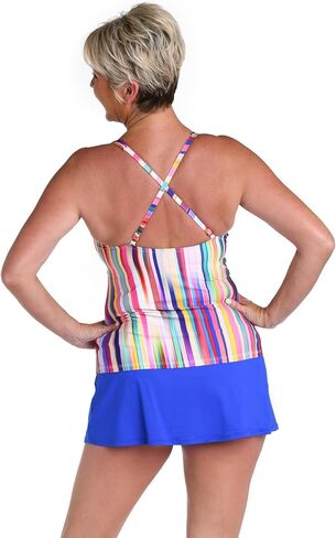 24th & Ocean Women's Over The Shoulder Tankini Swimsuit Top in Saudi Arabia