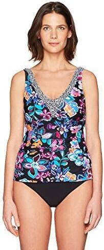 24th & Ocean Women's Over The Shoulder Tankini Swimsuit Top in Saudi Arabia