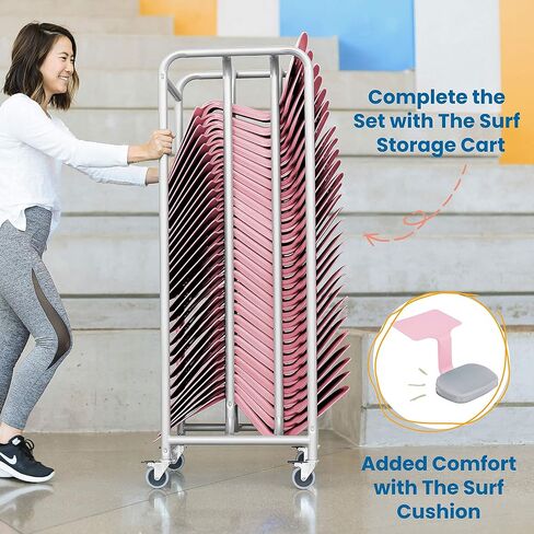 ECR4Kids The Surf Portable Lap Desk, Flexible Seating, Pink in Saudi Arabia