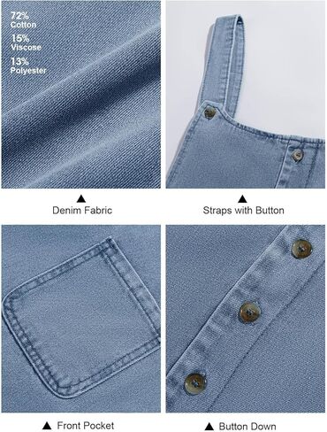 PLNOTME Women's Summer Denim Overall Shorts Button Up Front Sleeveless Jean Overalls Romper with Pockets in Saudi Arabia