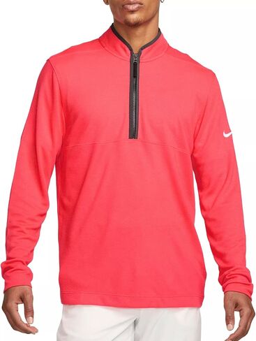 Nike Men's UV Dri-Fit Victory 1/4 Zip Golf Pullover Ember Glow Large in Saudi Arabia