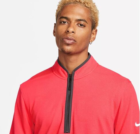Nike Men's UV Dri-Fit Victory 1/4 Zip Golf Pullover Ember Glow Large in Saudi Arabia