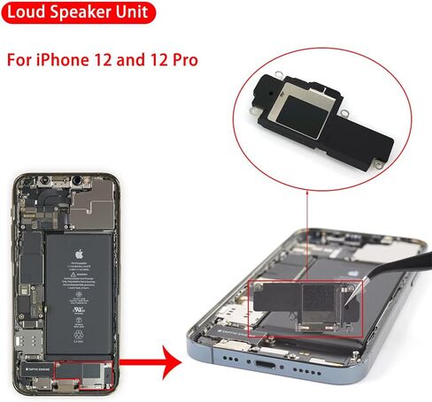 مكبر صوت MEEFIX بصوت عالٍ لهاتف iPhone 12 و12 Pro (6.1 بوصة) جزء استبدال وحدة تجميع Ringer Buzzer in Saudi Arabia