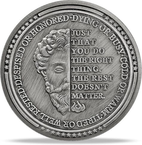 Summum Bonum Stoic Coin Stoicism Challenge Coin Stoic Reminder Token for Daily Stoic Meditations in Saudi Arabia