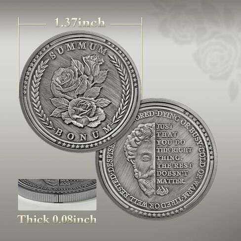 Summum Bonum Stoic Coin Stoicism Challenge Coin Stoic Reminder Token for Daily Stoic Meditations in Saudi Arabia