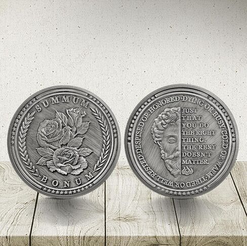 Summum Bonum Stoic Coin Stoicism Challenge Coin Stoic Reminder Token for Daily Stoic Meditations in Saudi Arabia