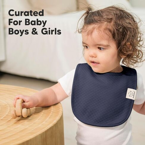 مرايل أطفال عضوية من KeaBabies مكونة من 8 قطع للفتيات الصغيرات والأولاد الصغار - مرايل أطفال من القماش القطني in Kuwait