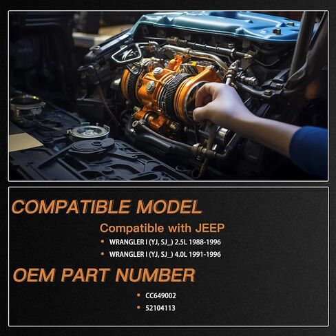 Zditumi 52104113 مجموعة أسطوانات القابض الرئيسية والتابعة متوافقة مع J-e-e-p Wrangler 4.0L 2.5L 1994-1995 CC649002 in Kuwait
