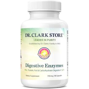 Dr. Clark Digestive Enzymes Supplement, 700mg, 100 Gelatin Capsules in Kuwait