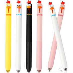 4 Pcs Chicken Pens, 0.5mm Fine Point Black Ink Writing Pen, Funny Pens for Adults, Coworker, Office, Christmas Gifts in Saudi Arabia