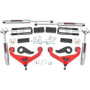 طقم رفع 3 بوصات من Rough Country لسيارة 20-24 Chevy Silverado/GMC Sierra 2500 HD- 95830RED in Saudi Arabia
