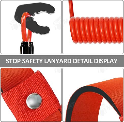 M MATI Stop Kill Switch حبل الأمان حبل الحبل لجميع سيارات Honda Jet Ski Aquatrax F-12 F-15 R-12 ARX1200 ATX1200 ARX1500 ATX1500 36182-HW1-671 in Saudi Arabia