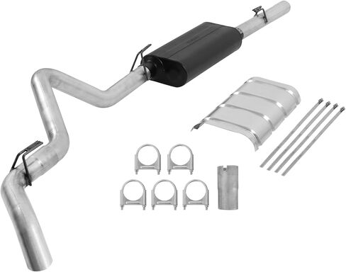 Flowmaster 17126 Force II Cat-Back Exhaust Kit 3 Inch Aluminized Steel Compatible with 1988-1992 Chevy GMC 1/2 Ton or 3/4 Ton 5.7L Standard Cab Long Bed using slip-fit catalytic converter in Saudi Arabia