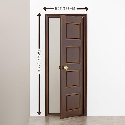 1/6 Scale Wooden Dollhouse 4 Horizontal Panel Door – 4-Panel Design with Handles – Classic Design – Easy Installation– Walnut Varnished in Saudi Arabia