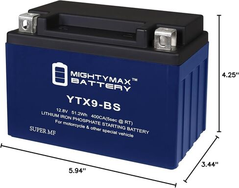 Mighty Max Battery YTX9-BS Lithium Replacement Battery Compatible with Yuasa YTX9-BS MK in Saudi Arabia