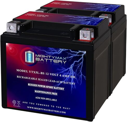 بطارية بديلة YTX5L-BS من Mighty Max لـ GTX5L -BS - عبوتان in Saudi Arabia