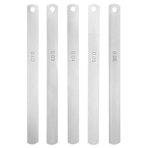 HARFINGTON 5 Blades Metric Steel Feeler Gauge Set, 0.15mm-0.35mm Thickness Filler Gauge, Offset Valves, Guitar Gauge Gage Measuring Tool, for Gap Width Thickness Measuring in Saudi Arabia