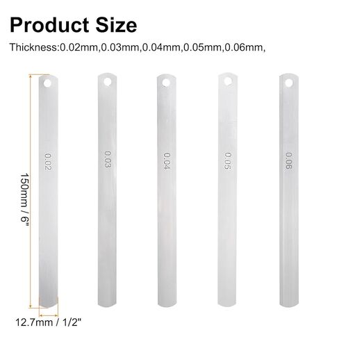 HARFINGTON 5 Blades Metric Steel Feeler Gauge Set, 0.15mm-0.35mm Thickness Filler Gauge, Offset Valves, Guitar Gauge Gage Measuring Tool, for Gap Width Thickness Measuring in Saudi Arabia