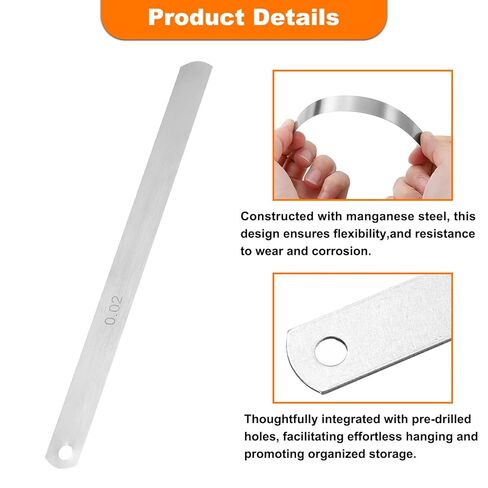 HARFINGTON 5 Blades Metric Steel Feeler Gauge Set, 0.15mm-0.35mm Thickness Filler Gauge, Offset Valves, Guitar Gauge Gage Measuring Tool, for Gap Width Thickness Measuring in Saudi Arabia