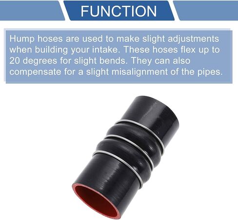 ACROPIX ID 63 مم / 2.5 بوصة سيليكون خرطوم شحن مبرد الهواء الداخلي عالي التحمل أنبوب أنبوب التمهيد 152 مم / 6 بوصة طول 4 طبقات معززة مستقيمة مبرد داخلي مجموعة مدخل مقرنة أسود in Kuwait