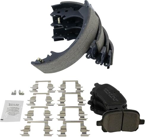 Front and Rear Brake Pads Ceramic Hardware Compatible with 1997-2001 Toyota Camry 1999-2003 Solara in Saudi Arabia