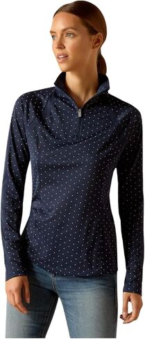 ARIAT Girls' YTH Sunstopper 2.0 1/4 Zip Bslyr N Dt in Saudi Arabia