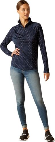 ARIAT Girls' YTH Sunstopper 2.0 1/4 Zip Bslyr N Dt in Saudi Arabia