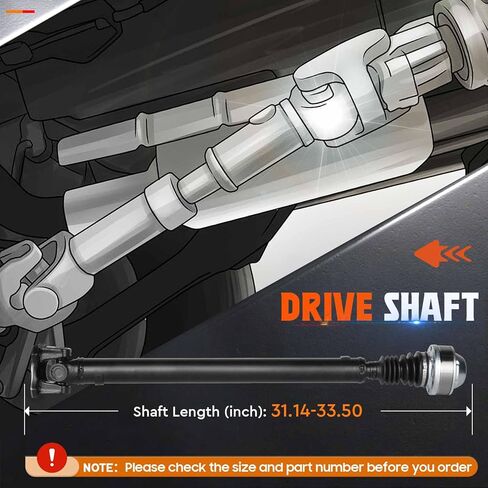 Front Drive Shaft Propeller Shaft Driveshaft Assembly fits for Dodge Nitro V6 4.0L 2007 2008 2009 2010 2011, 4WD Replace Part#: for 938-308, 52853364AB, 52853364AC, 52853364AD in Saudi Arabia