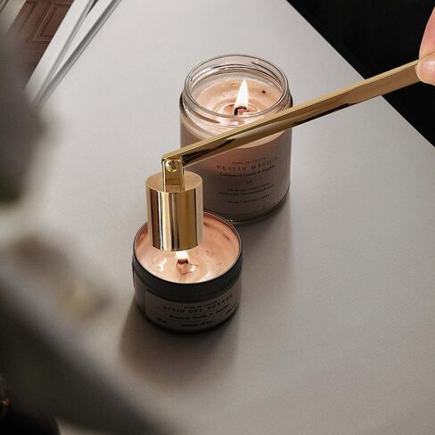 Candle Snuffer, Candle Snuffer Extinguisher with Long Handle, Black Stainless Steel Wick Flame Snuffer for Putting Out Candle Flame Safely in Saudi Arabia