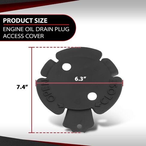 Engine Oil Drain Plug Access Cover Compatible with BMW 5 Series F10 520d 520i 523i 535i 550i 01/2009-06/2013 Fit BMW 7 Series F01 730d 730i 740i 750i 760i 06/2007-06/2012 51757209541 Black in Saudi Arabia