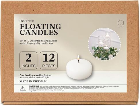CW Studio 24 Pack 3 Inch Red Unscented Floating Candles – Long 9 Hour Burn, Smokeless – Premium Paraffin Wax – Perfect for Weddings, Holidays, Parties, Centerpieces, Special Occasions & Home Décor in Saudi Arabia