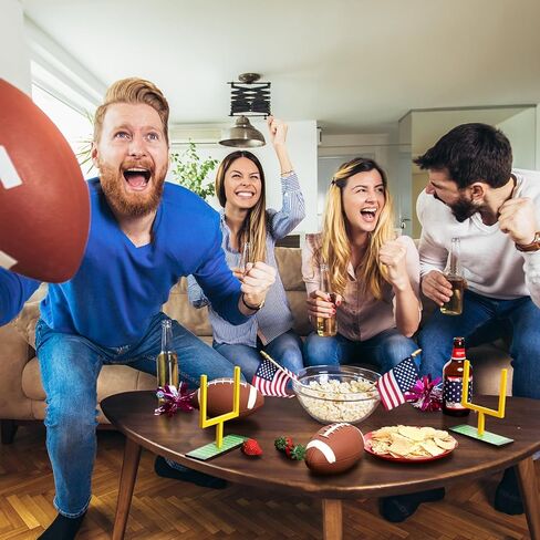 12 قطعة من قطع مركزية لأهداف كرة القدم وديكورات الحفلات الرياضية مقاس 4 × 3.5 بوصة إطار صور خشبي لقطع مركزية الطاولة مع قاعدة لمستلزمات أعياد ميلاد نادي المعجبين in Saudi Arabia