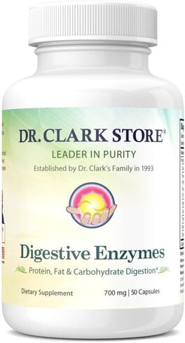 Dr. Clark Digestive Enzymes Supplement, 700mg, 100 Gelatin Capsules in Kuwait