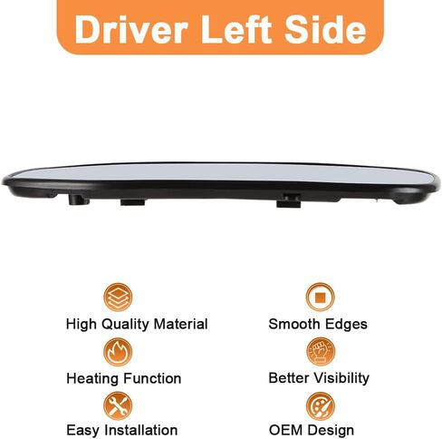 Senzeal Passenger Side Heated Mirror Glass Replacement for Honda Civic 2012 2013 76203TR3A01 (Right Side) in Saudi Arabia