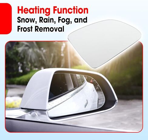 Right Side Heated Mirror Compatible with Tesla Model Y 2019 2020 2021 2022 2023 2024, Passenger Side Exterior Rear View Mirror Glass in Saudi Arabia