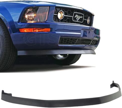 متوافق مع/استبدال الشفة الأمامية الممتصة للصدمات، B2 Style PU Front Lip Spoiler أسود، يناسب 2005 2006 2007 2008 2009 Ford Mustang Base V6 فقط in Saudi Arabia