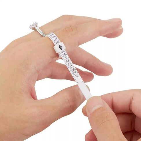 Reusable Ring Sizer Measuring Tool – Adjustable Finger Size Gauge Tape for Accurate Ring Measurement (Sizes 1-17 USA) in Saudi Arabia