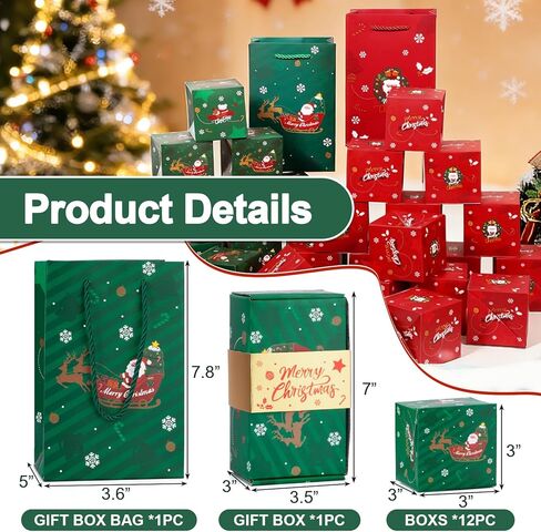 Surprise Gift Box Explosion for Money, Money Box for Cash Gift, Folding Pop-Up Explosion Gift Box, Money Gift Box for Christmas Birthday Anniversary Valentine (12 Bounces, Green) in Saudi Arabia