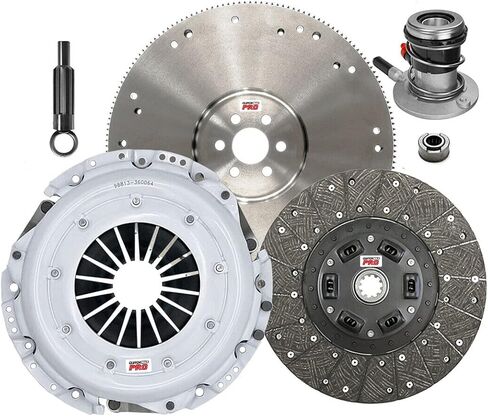 ClutchMaxPRO Heavy Duty OEM Clutch Kit with Flywheel with Slave Cylinder Compatible with 1988-1992 Ford Bronco F150 F250 F350 1988-1990 E150 E250 Econoline 5.0L (CP07057HDWS-FW167710-CK) in Saudi Arabia