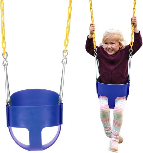 Eastern Jungle Gym Heavy-Duty High Back Full Bucket Toddler Swing, Green in Saudi Arabia