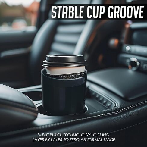 Car Cup Holder Expander for Cups, Bottles, and Travel Mugs, Compatible with Most Standard Sizes for Bottle, Prevents Spills and Tipping in Saudi Arabia