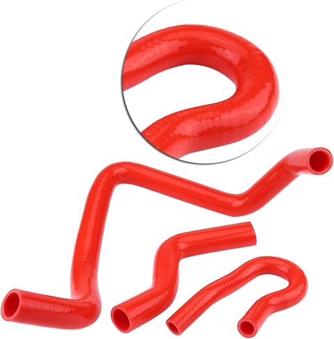 9pcs Silicone Radiator Hose Kit, Water Resistant, High Temp Resistance, for D15 D16 SOHC EG EK 1992-2000 (Red) in Saudi Arabia