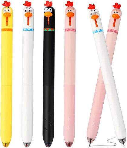 4 Pcs Chicken Pens, 0.5mm Fine Point Black Ink Writing Pen, Funny Pens for Adults, Coworker, Office, Christmas Gifts in Saudi Arabia