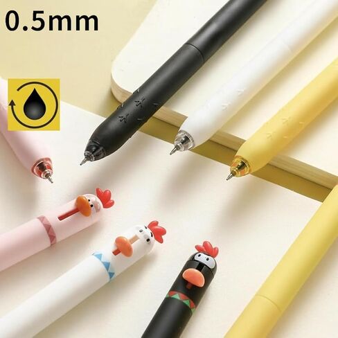 4 Pcs Chicken Pens, 0.5mm Fine Point Black Ink Writing Pen, Funny Pens for Adults, Coworker, Office, Christmas Gifts in Saudi Arabia