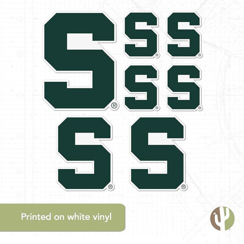 Desert Cactus Michigan State University Sticker Spartans MSU Vinyl Decals Laptop Water Bottle Car Scrapbook T3 (Type 3-1) in Saudi Arabia